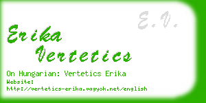 erika vertetics business card